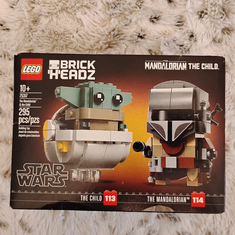 LEGO BRICKHEADZ STAR WARS THE MANDALORIAN AND CHILD SET #75317 [ NEW / SEALED ]
